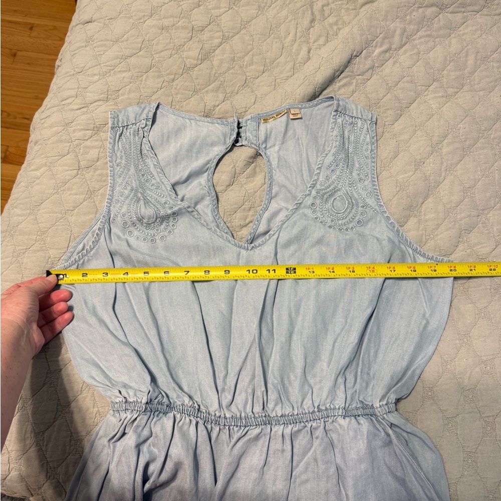 Anthropologie Holding Horses Eyelet Hem Sleeveless Dress Boho Summer Mini - Picture 10 of 16